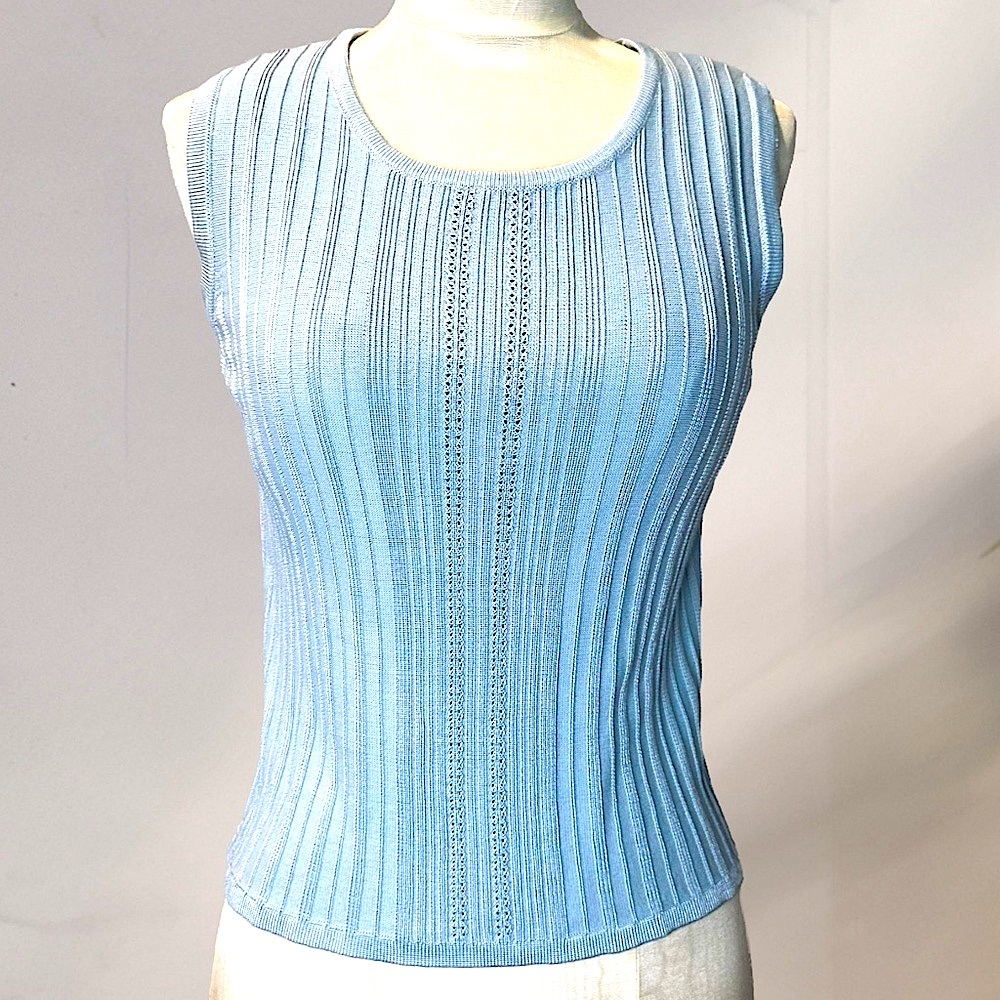 90s Knit Sleeveless Sweater Top by Fred David